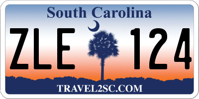 SC license plate ZLE124