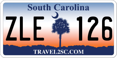SC license plate ZLE126
