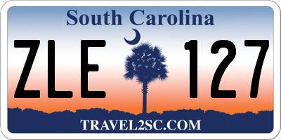 SC license plate ZLE127