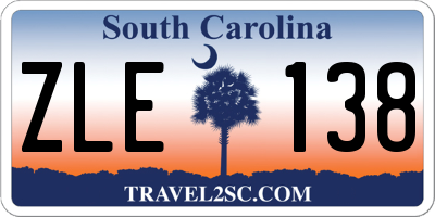 SC license plate ZLE138
