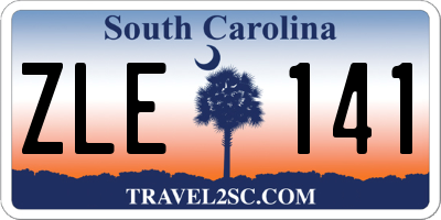 SC license plate ZLE141