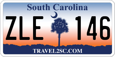 SC license plate ZLE146
