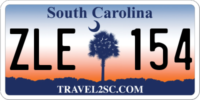 SC license plate ZLE154