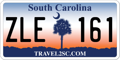 SC license plate ZLE161