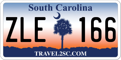 SC license plate ZLE166