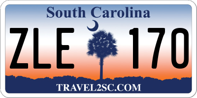 SC license plate ZLE170