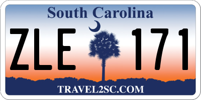 SC license plate ZLE171