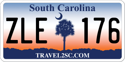 SC license plate ZLE176
