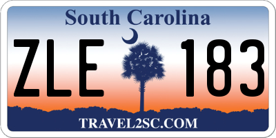 SC license plate ZLE183