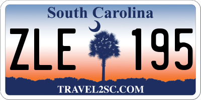 SC license plate ZLE195