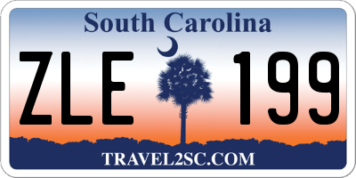 SC license plate ZLE199