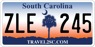 SC license plate ZLE245