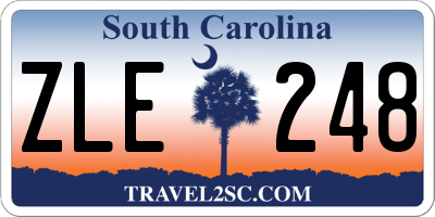 SC license plate ZLE248