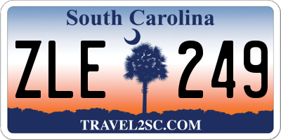 SC license plate ZLE249