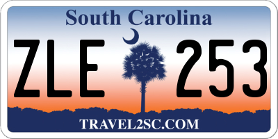 SC license plate ZLE253