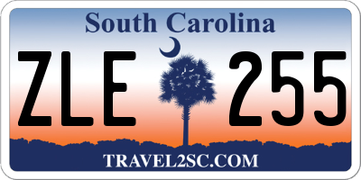 SC license plate ZLE255