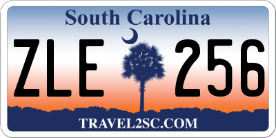 SC license plate ZLE256