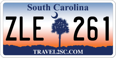 SC license plate ZLE261