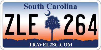 SC license plate ZLE264