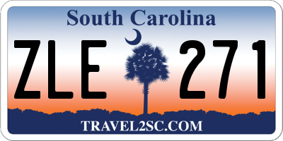 SC license plate ZLE271