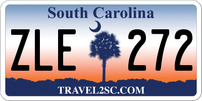 SC license plate ZLE272