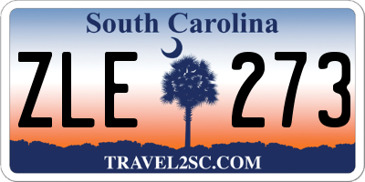 SC license plate ZLE273