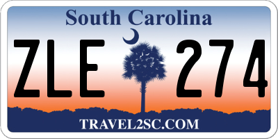 SC license plate ZLE274