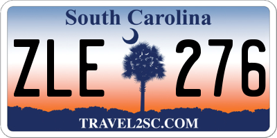 SC license plate ZLE276