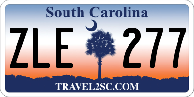 SC license plate ZLE277
