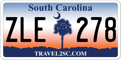 SC license plate ZLE278