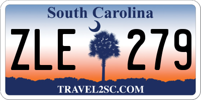 SC license plate ZLE279