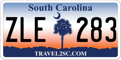 SC license plate ZLE283