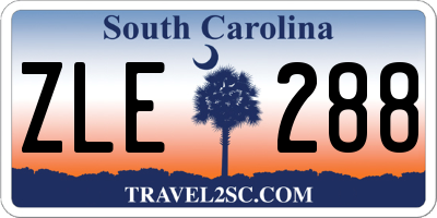 SC license plate ZLE288