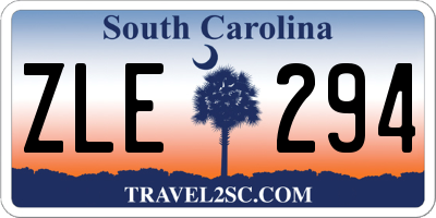 SC license plate ZLE294