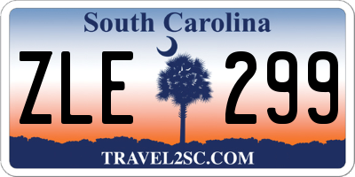 SC license plate ZLE299
