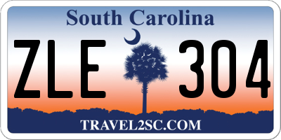 SC license plate ZLE304