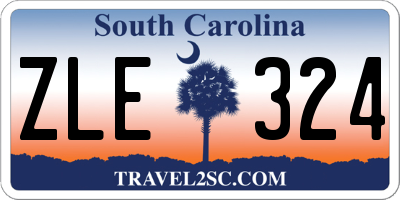 SC license plate ZLE324