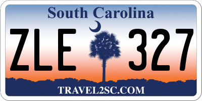 SC license plate ZLE327