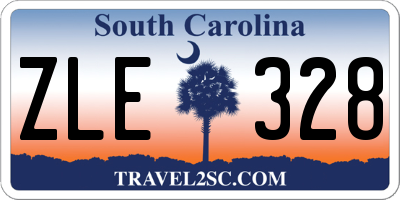 SC license plate ZLE328