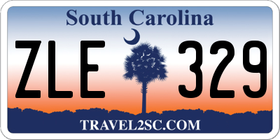 SC license plate ZLE329