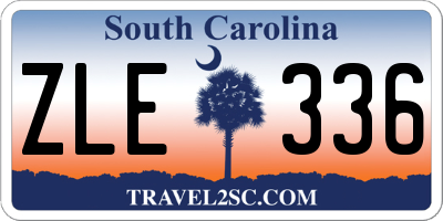 SC license plate ZLE336