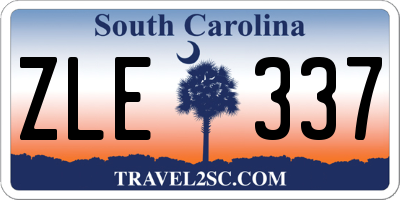 SC license plate ZLE337