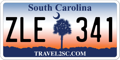 SC license plate ZLE341
