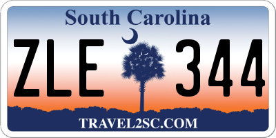 SC license plate ZLE344