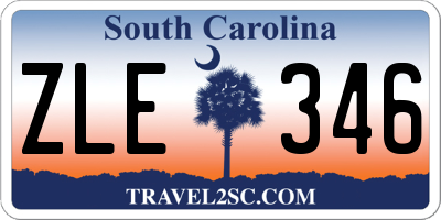 SC license plate ZLE346