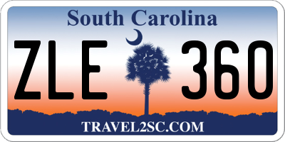 SC license plate ZLE360