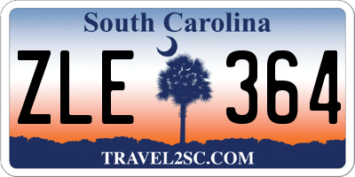 SC license plate ZLE364