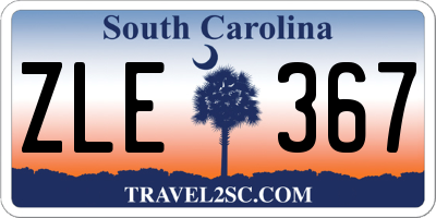 SC license plate ZLE367