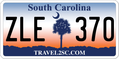 SC license plate ZLE370