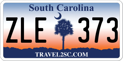 SC license plate ZLE373